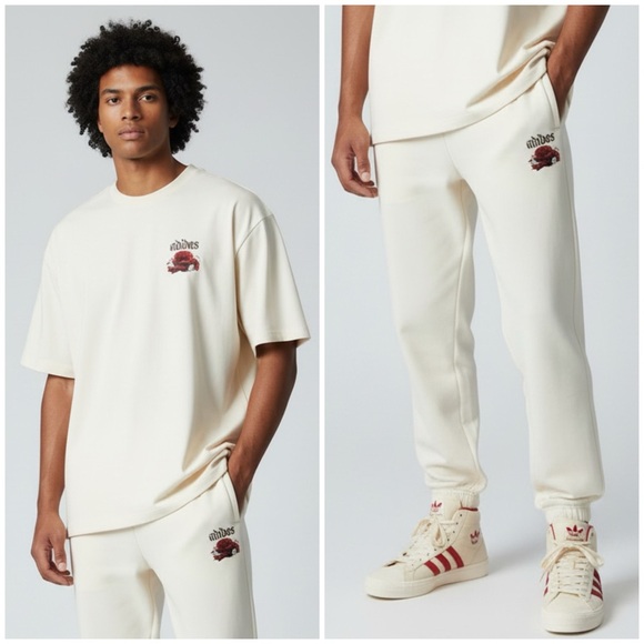 NWT 2 PC T-shirt and jogger sweatpants XL matching set adidas originals outfit - Picture 3 of 5